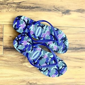 Havianas Purple Pink Camouflage Women’s Size 7/8